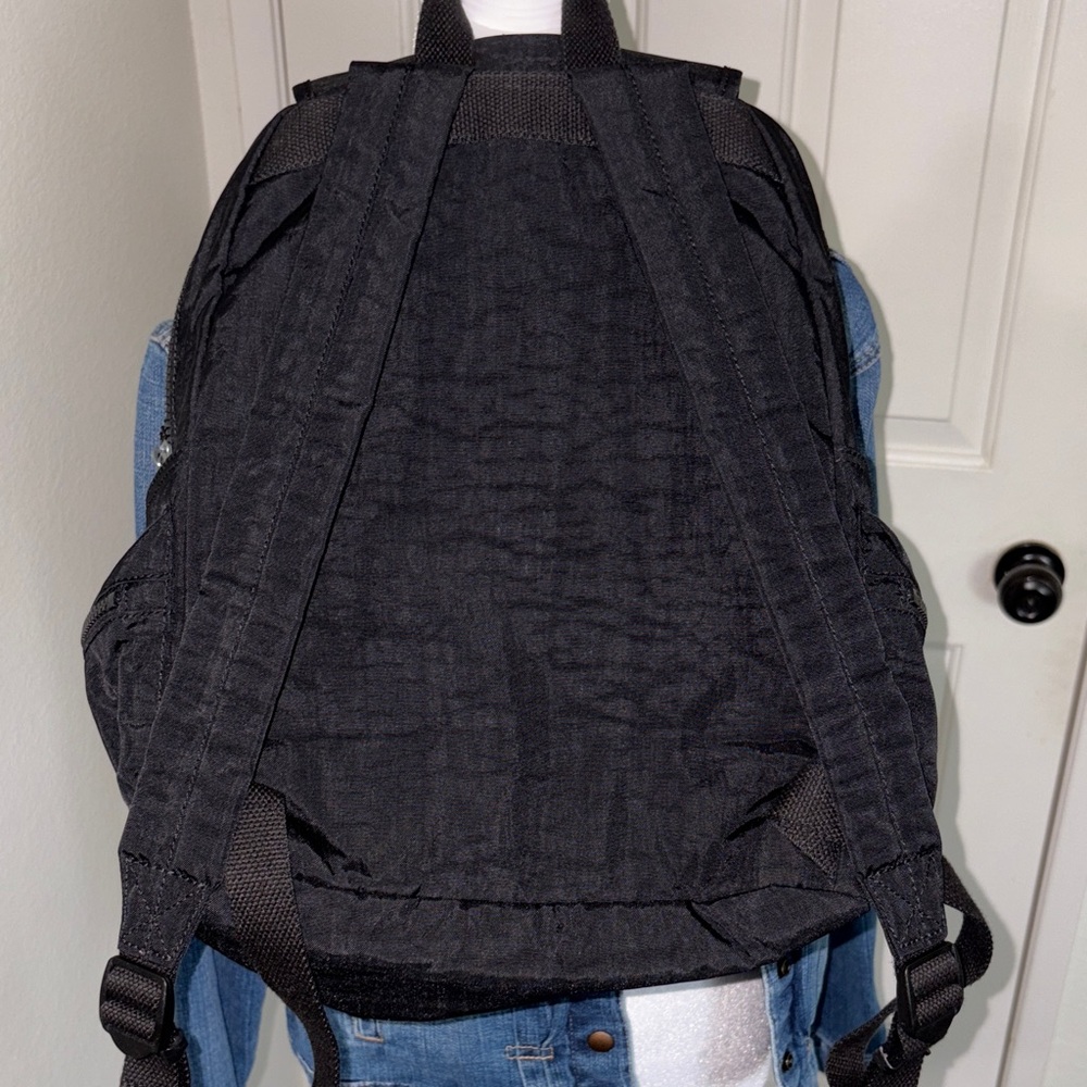 Kipling Black Backpack with embroidered purple butterfly - Picture 9 of 15